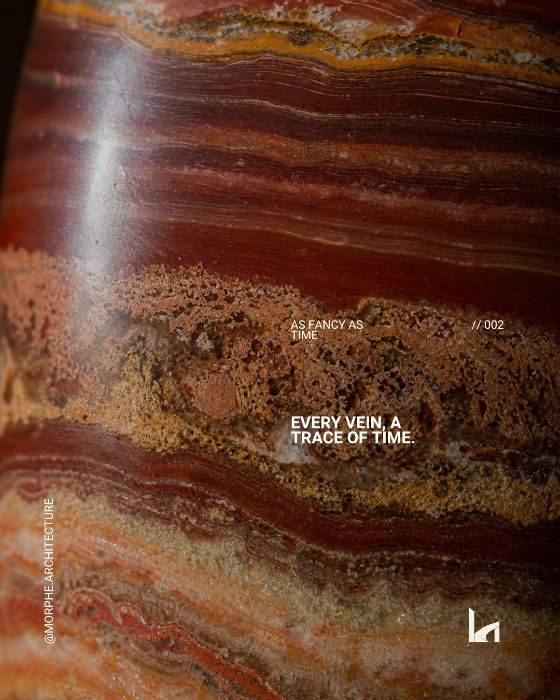 Morphē — vetas de ónix rojo