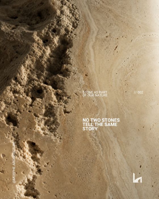 Morphē — detalle de travertino